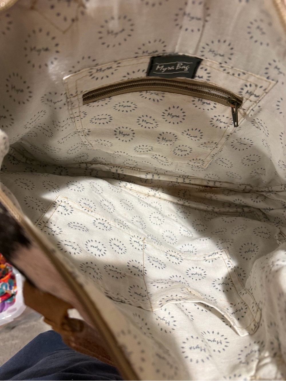 Myra all leather and hide bag - Picture 4 of 4